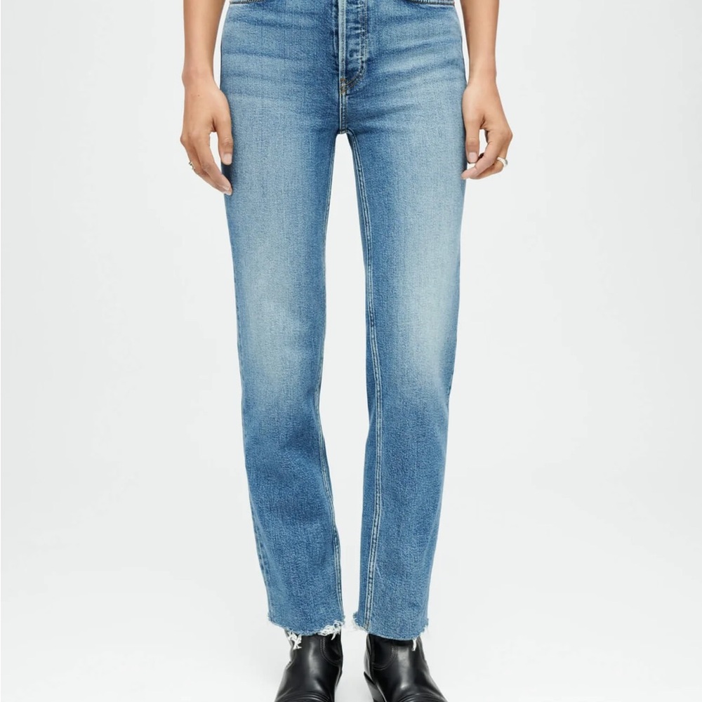 Re/Done 70’s Stove pipe Jeans Classic mid 80’s blue denim 28